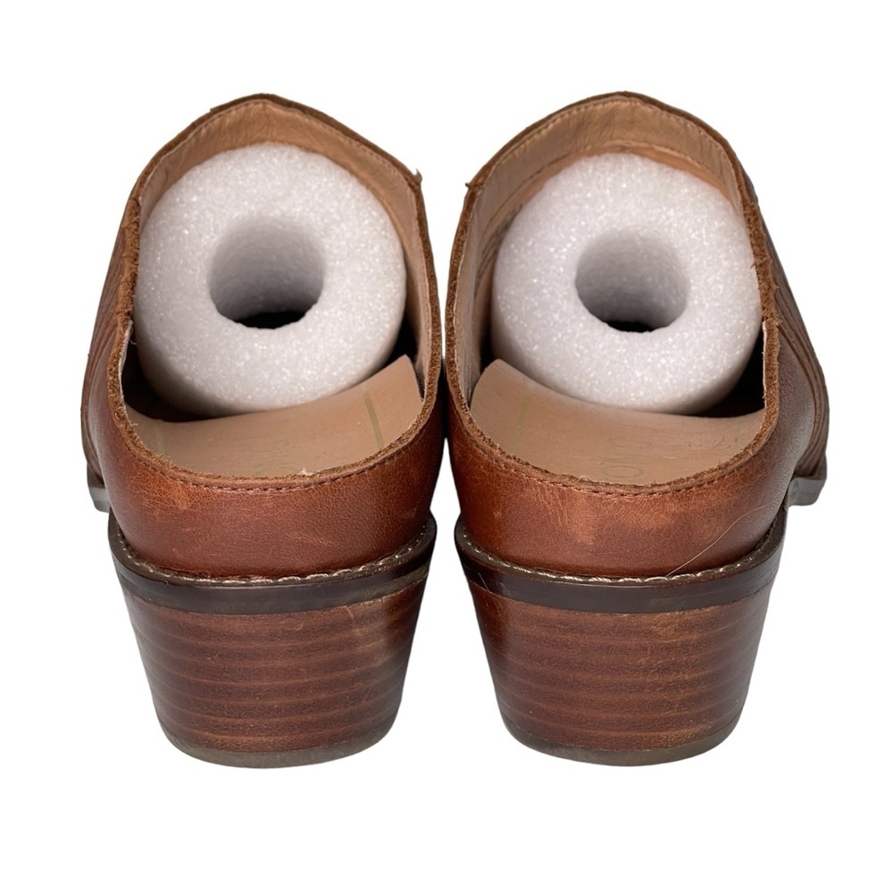 Vionic Clogs Mules Womens 8.5 Joy Nellie Leather Slip On Brown Casual Comfort - Picture 3 of 9